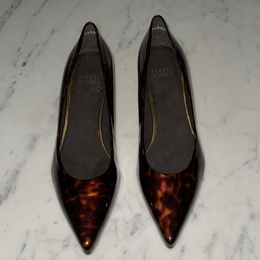 Weitzman Poco tortie patent néw w out box. 8 1/2